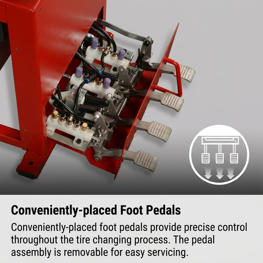 DS-706A Car Tyre Changer Suitable For 10 to 24" With Tilt Column & Tyre Inflator