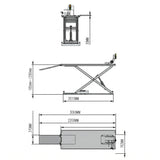 Motor Bike, Cycle 520Kg Large Commercial Hydraulic Lift Table Hoist With Bonus Jack OPK-ME500