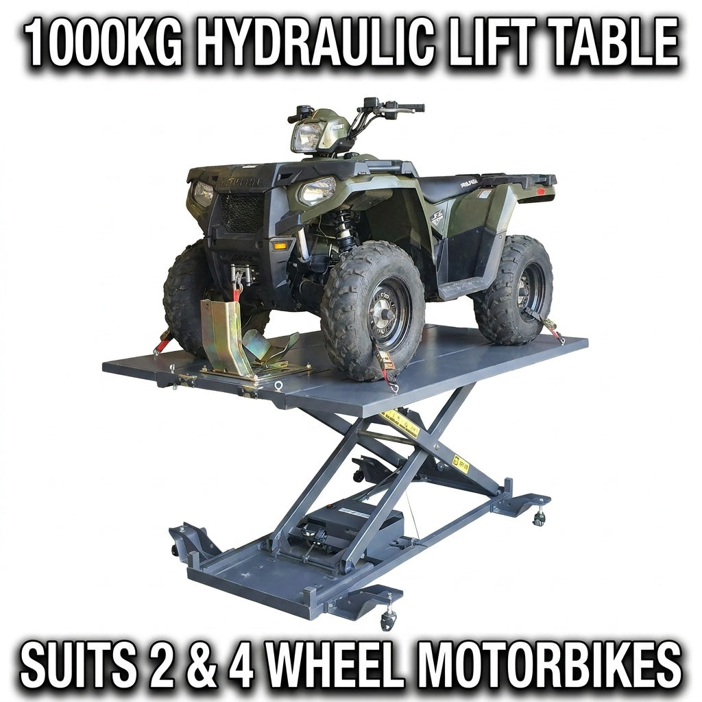 Commercial 1000kg Hydraulic Motor Bike, Cycle Lift Table Hoist For 4 Wheel Motorbikes OPK-ME-2200