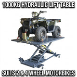 Commercial 1000kg Hydraulic Motor Bike, Cycle Lift Table Hoist For 4 Wheel Motorbikes OPK-ME-2200