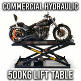 Motor Bike, Cycle 520Kg Large Commercial Hydraulic Lift Table Hoist With Bonus Jack OPK-ME500