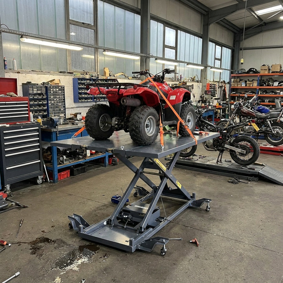 Commercial 1000kg Hydraulic Motor Bike, Cycle Lift Table Hoist For 4 Wheel Motorbikes OPK-ME-2200