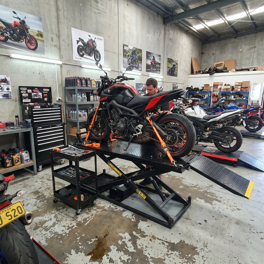 Motor Bike, Cycle 520Kg Large Commercial Hydraulic Lift Table Hoist With Bonus Jack OPK-ME500