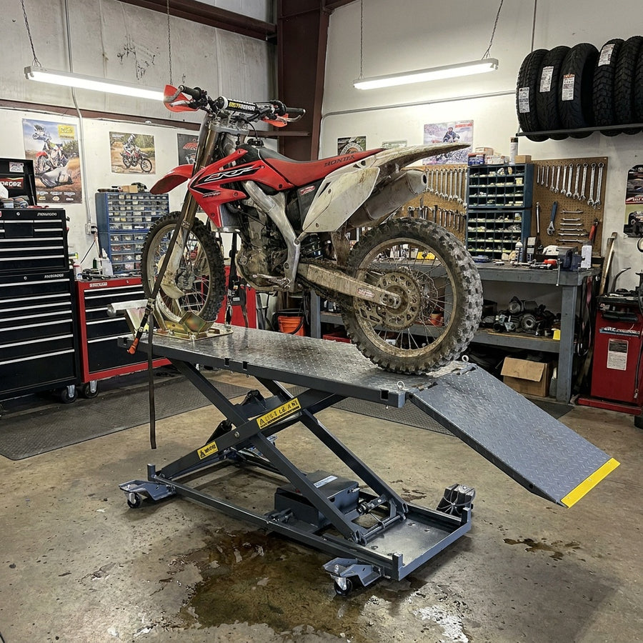 Commercial 1000kg Hydraulic Motor Bike, Cycle Lift Table Hoist For 4 Wheel Motorbikes OPK-ME-2200