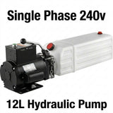 Single Phase 240v 10amp Car Hoist Hydraulic Pump Power Pack 12L Tank