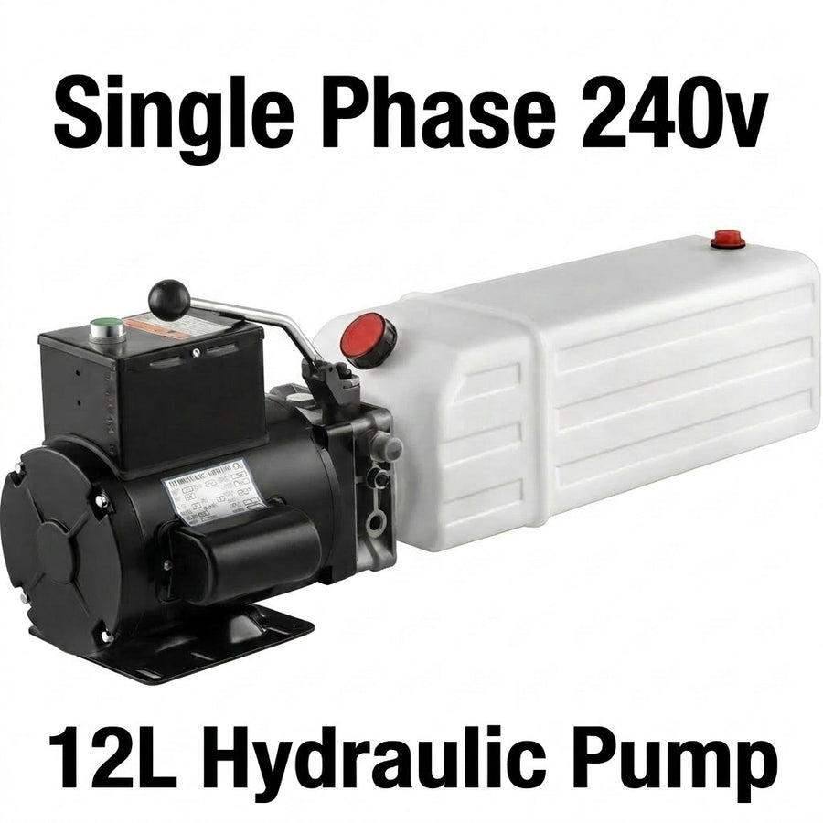 Single Phase 240v 10amp Car Hoist Hydraulic Pump Power Pack 12L Tank