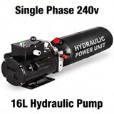 Single Phase 240v 10amp Car Hoist Hydraulic Pump Power Pack 16L Steel Tank