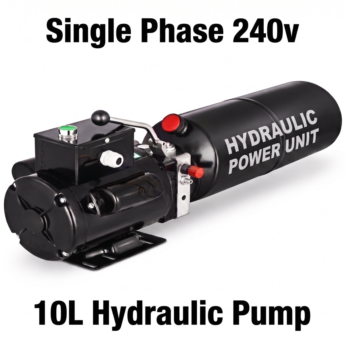 Single Phase 240v 10amp Car Hoist Hydraulic Pump Power Pack 10L Steel Tank