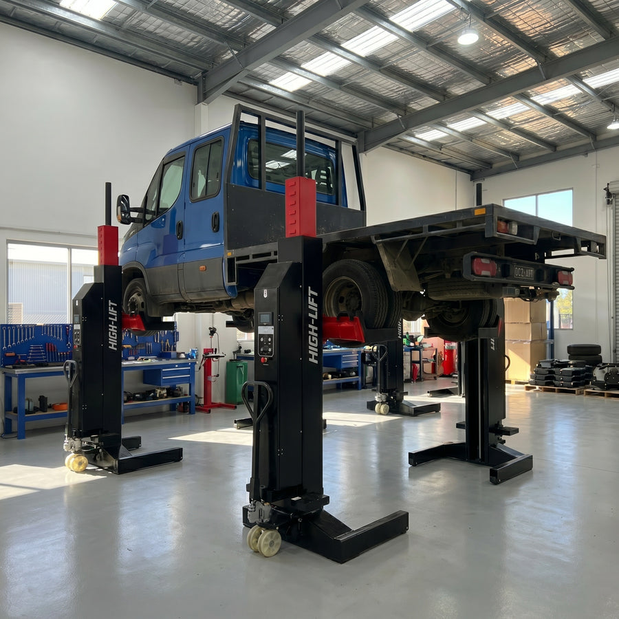 Wireless Mobile Truck Column Lift Hoists, Bus, Forklift. Caravan, Lift Hoist 14 Tonne, 3.5Tonne Per Column