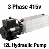 Three Phase 415v 10amp Car Hoist Hydraulic Pump Power Pack 12L Tank
