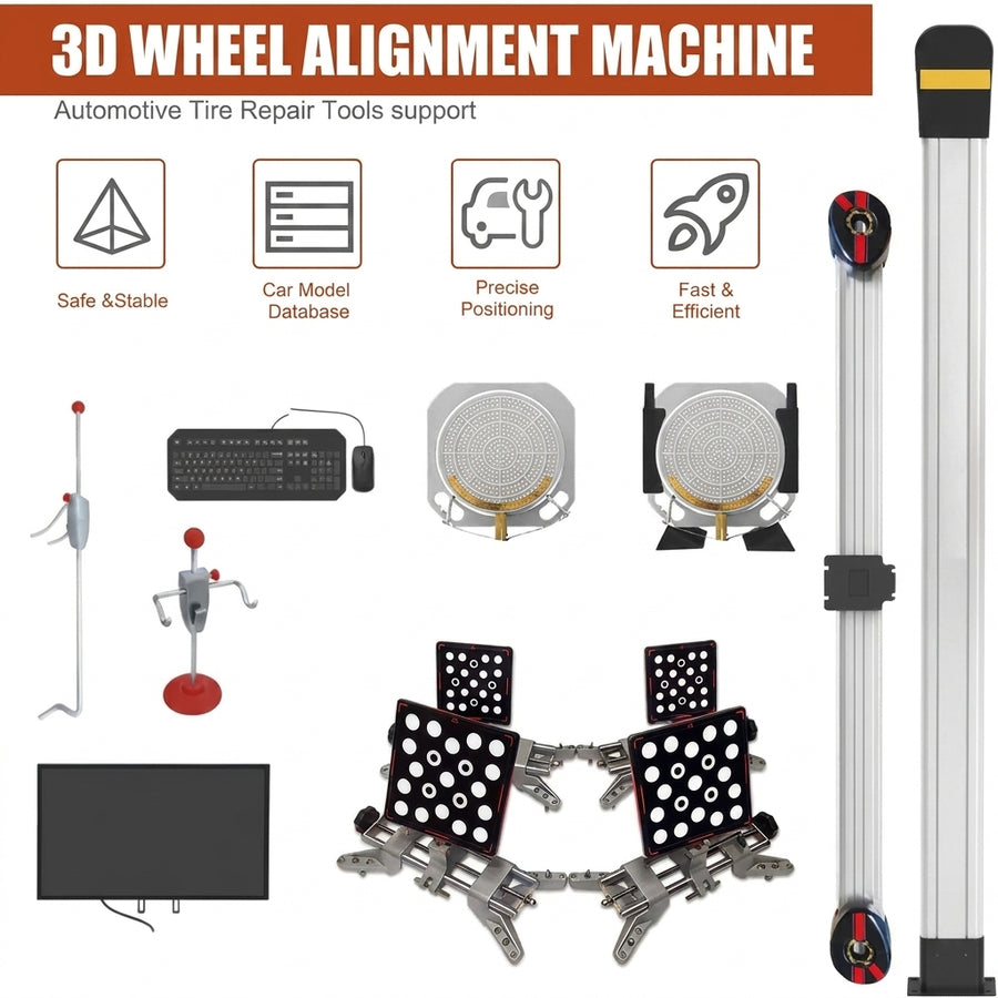 V3D-KL 3D Car Wheel Aligner, Laser Wheel Alignment Machine Automatic Lateral Beam