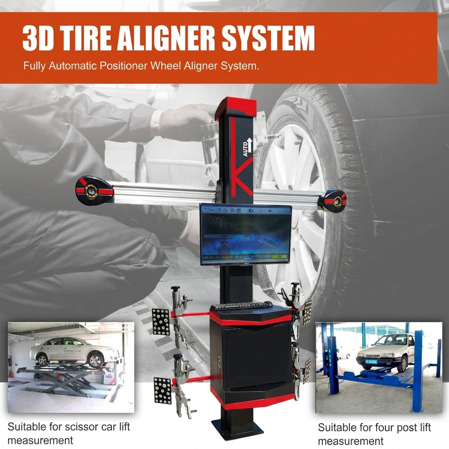 V3D-KL 3D Car Wheel Aligner, Laser Wheel Alignment Machine Automatic Lateral Beam