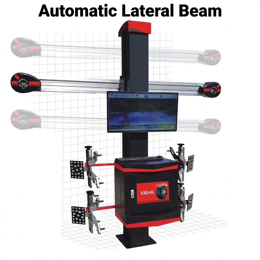 V3D-KL 3D Car Wheel Aligner, Laser Wheel Alignment Machine Automatic Lateral Beam