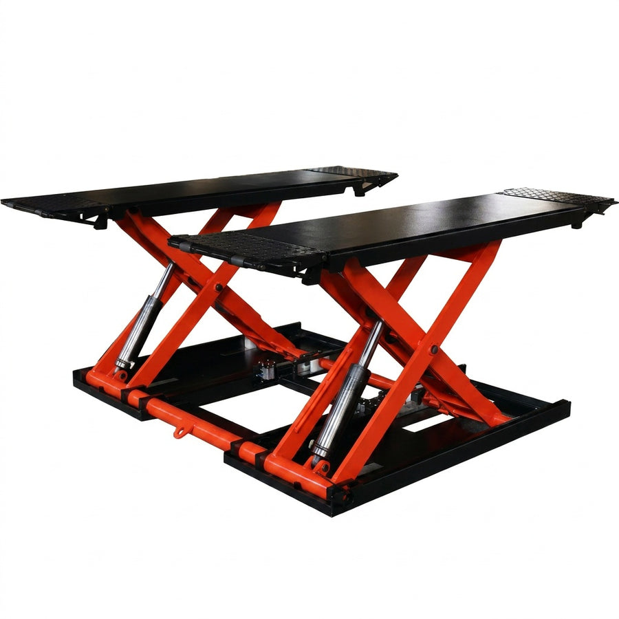 Highlift YL635BE CAR SCISSOR LIFT Max Lift Capacity 3.5Tonne With Electric Locks, Wheel Kit & Rubber Pads