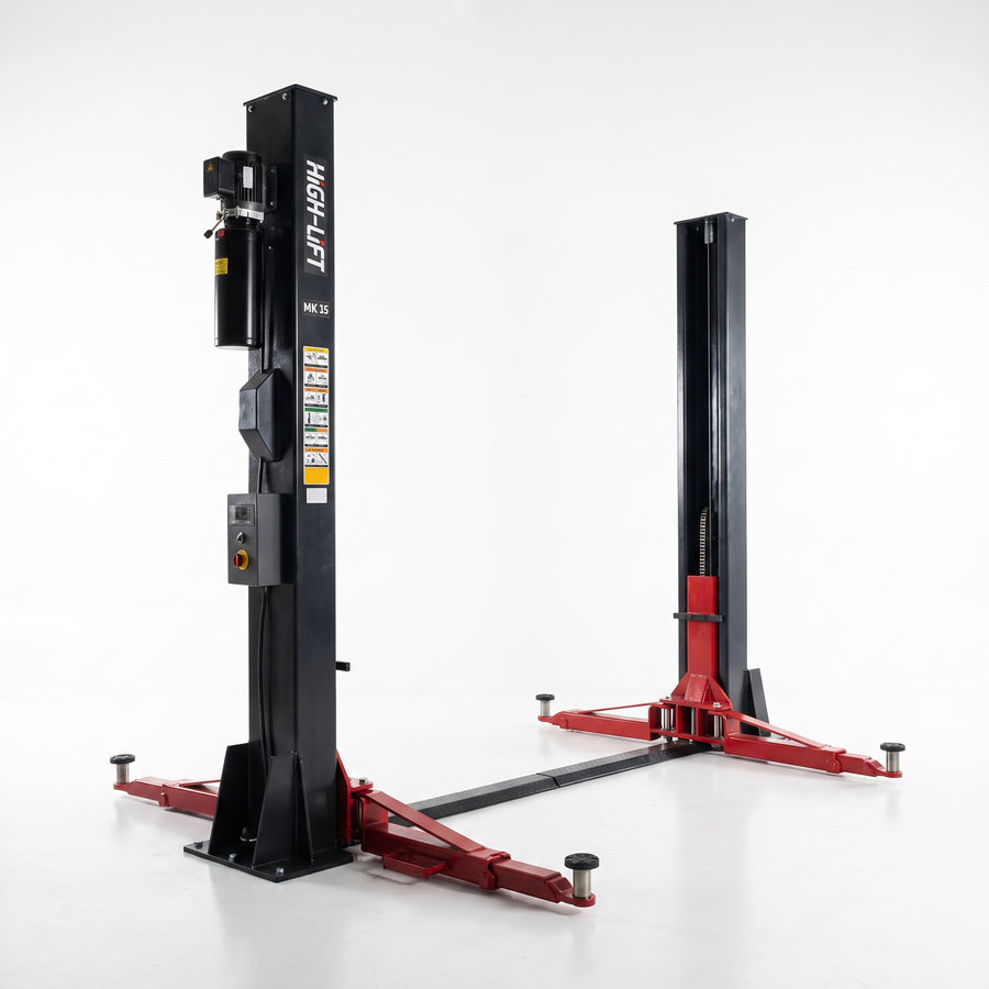 6.0 Tonne YL-550E Base Plate Car Hoist Extra High Columns, Electric Lock Release 6000kg