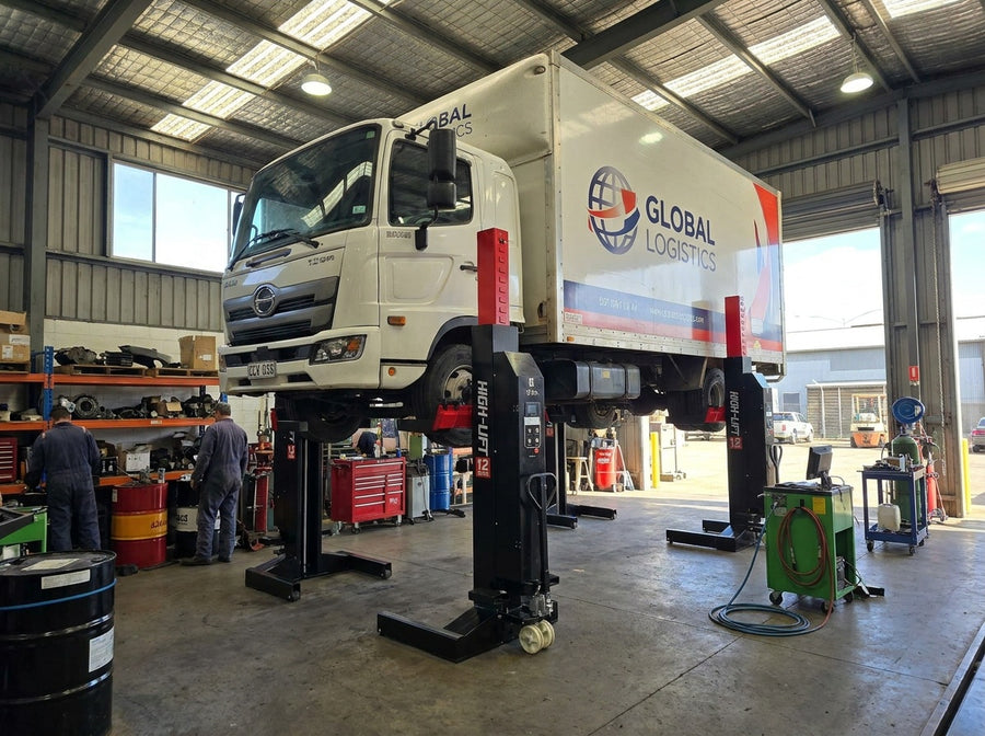 Wireless Mobile Truck Column Lift, Bus, Forklift. Caravan, Lift Hoist 30Tonne, 7.5 Ton per column