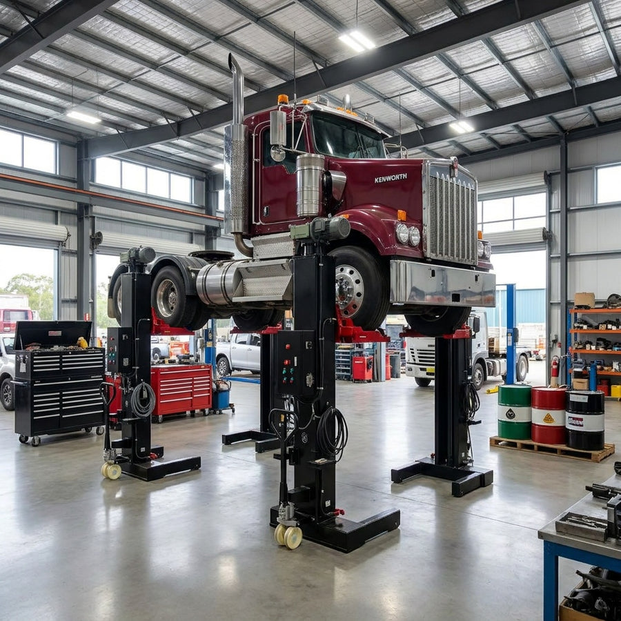 Mobile Truck, Bus, Forklift Column Lift Hoist 7.5Tonne Per Column 30Ton, 3phase AA-4C