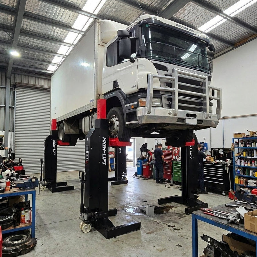 Wireless Mobile Truck Column Lift, Bus, Forklift. Caravan, Lift Hoist 30Tonne, 7.5 Ton per column