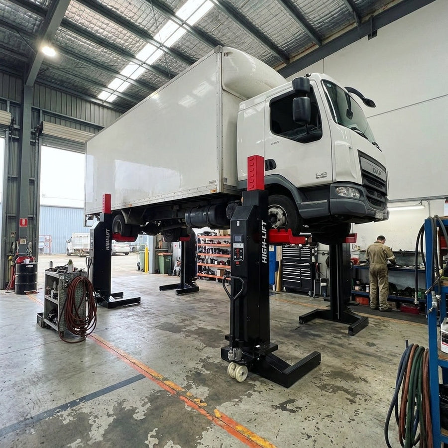 Wireless Mobile Truck Column Lift, Bus, Forklift. Caravan, Lift Hoist 30Tonne, 7.5 Ton per column