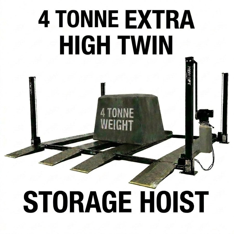 Highlift YL-9FW Twin Parking Storage Hoist 4 Tonne Twin Storage Car Hoist Extra High Lift 2200mm
