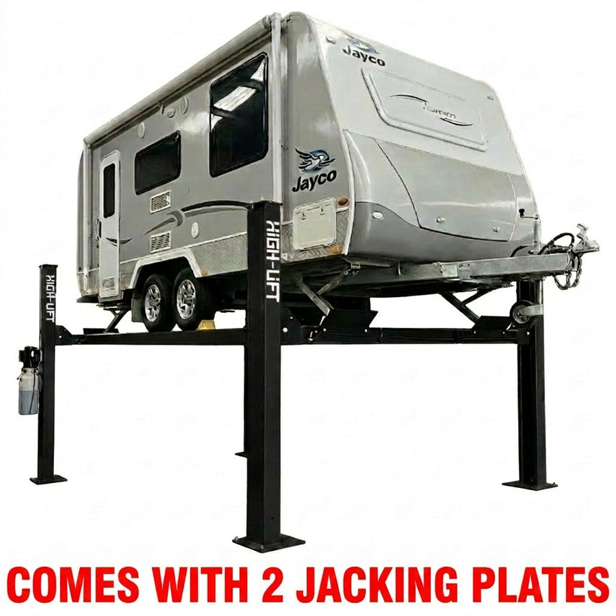 4 Post Caravan Storage Hoist 4.5 Tonne Extra High & Wide Model