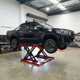 Highlift YL640BE CAR SCISSOR LIFT Max Lift Capacity 4 Tonne, Electric Locks Wheel Kit & Rubber Pads