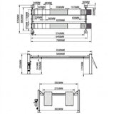 Highlift YL-8000 8 Tonne 4 Post Truck, Car Commercial Use with Wheel Alignment Slip Plates