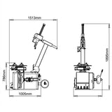 DS-706A Car Tyre Changer Suitable For 10 to 24" With Tilt Column & Tyre Inflator