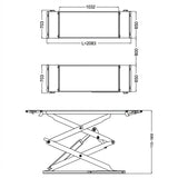 Highlift YL635FW Full Rise Car Scissor Lift 3.5 Tonne Full Height 1800mm