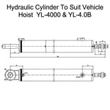 Hydraulic Cylinder/Rams for 4 Post Vehicle Hoists 4 Tonne to 15 Tonne