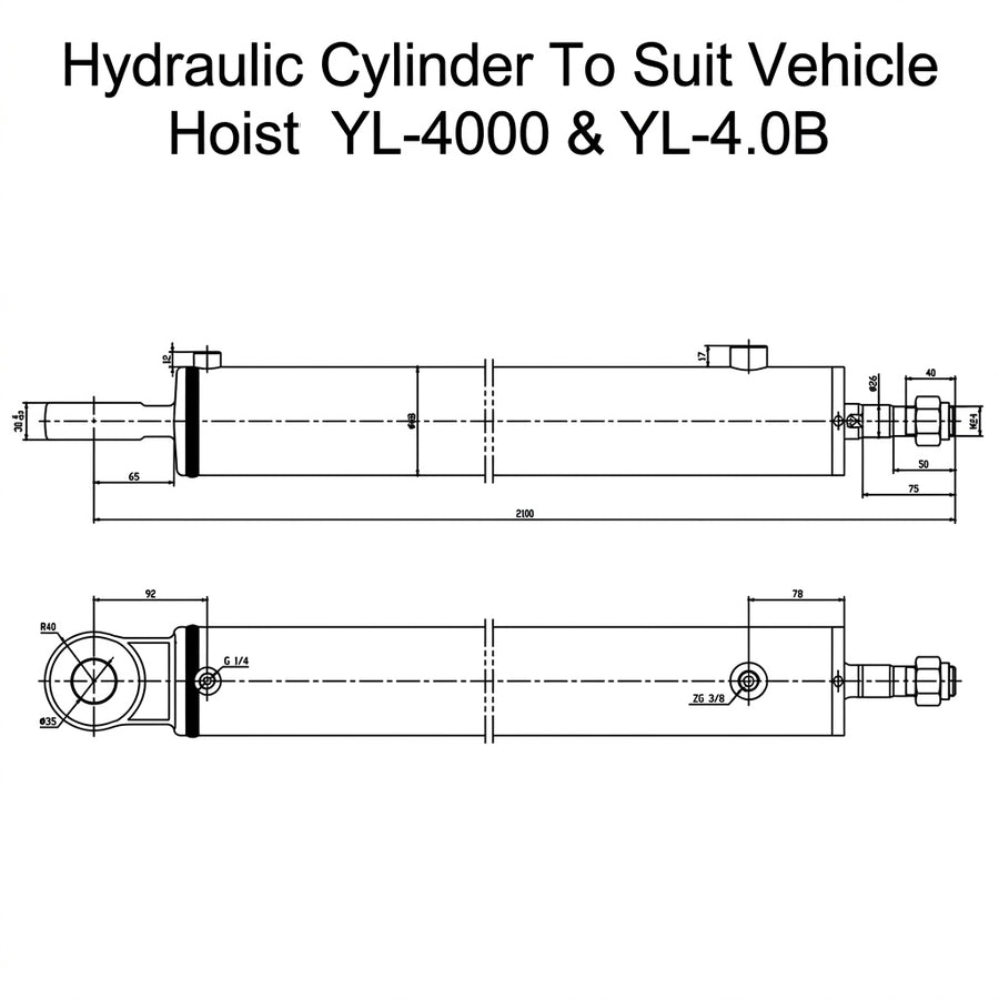 Hydraulic Cylinder/Rams for 4 Post Vehicle Hoists 4 Tonne to 15 Tonne
