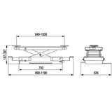 RJ-3500 Hand Operated 1.6 Tonne 4 post Car Hoist Rolling Bridge (Sliding) Jack Suits AYL4000, AYL4000H