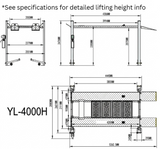Highlift AYL4000-H 4 Post Car Hoist 4 Tonne Extra High Workshop Storage Hoist