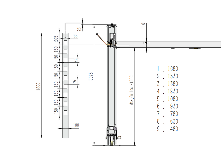 Highlift AYL4000 4 Post Car Storage Workshop Storage Hoist 4 tonne
