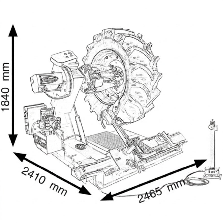 Truck Tractor Tyre Changer DS-906A3 Suitable For 56"