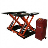 Highlift YL640BE CAR SCISSOR LIFT Max Lift Capacity 4 Tonne, Electric Locks Wheel Kit & Rubber Pads