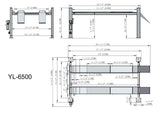Highlift YL-6500, 6.5 Tonne 4 Post Commercial Use Wheel Alignment Car, Truck Hoist