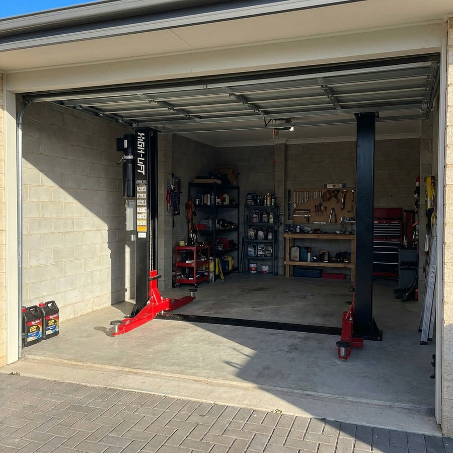 2.4m High Low Profile 4.5 Tonne Base Plate Car Hoist Electric Locks Suitable for Home Garage - YL-240SE