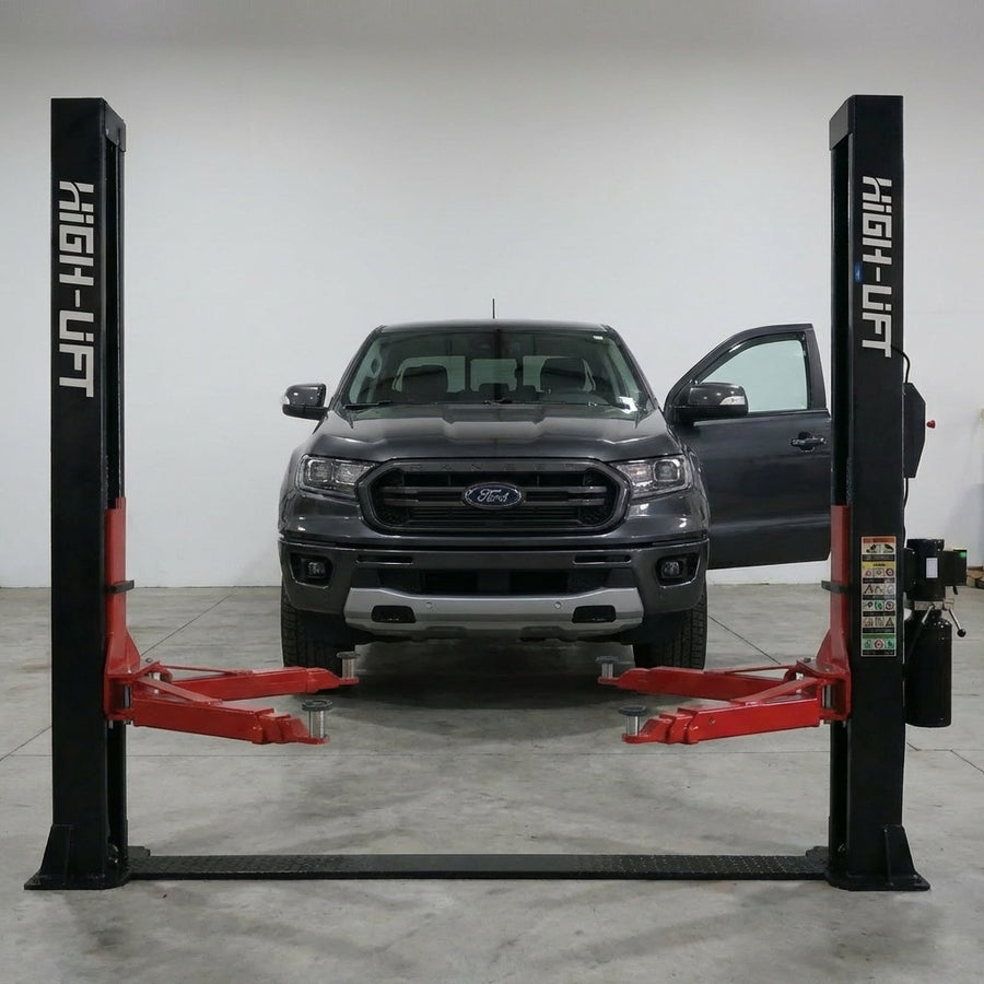 YL-250W 5 Tonne Extra Wide Base Plate Car Hoist With 3 Stage Arms Single Point Release 3.4m Between Columns 5000kg