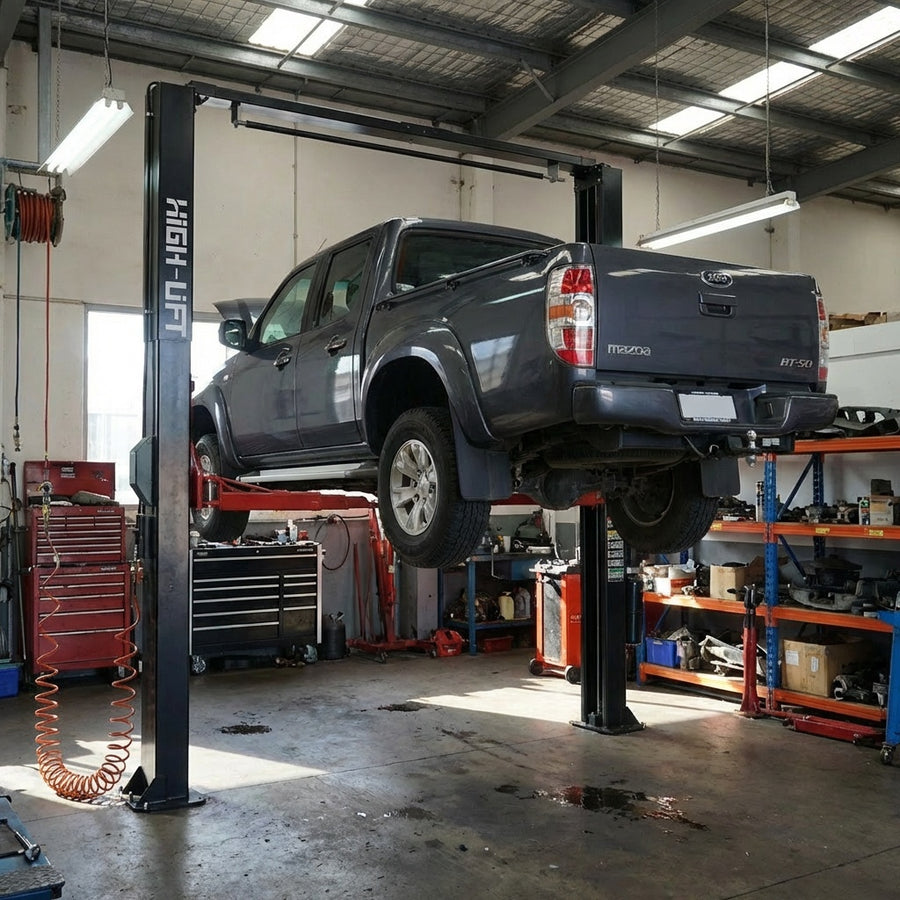 5Tonne YL-350 Clear Floor Car Hoist Extra Thick Columns, Single Point release 5000kg