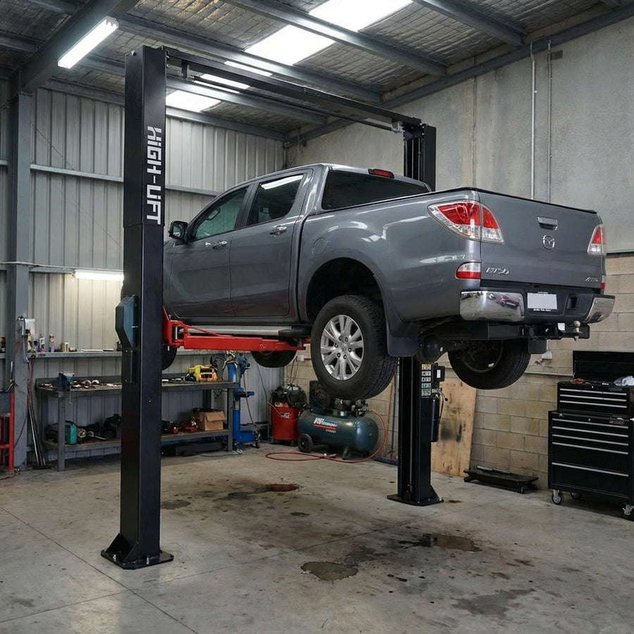 5Tonne YL-350 Clear Floor Car Hoist Extra Thick Columns, Single Point release 5000kg