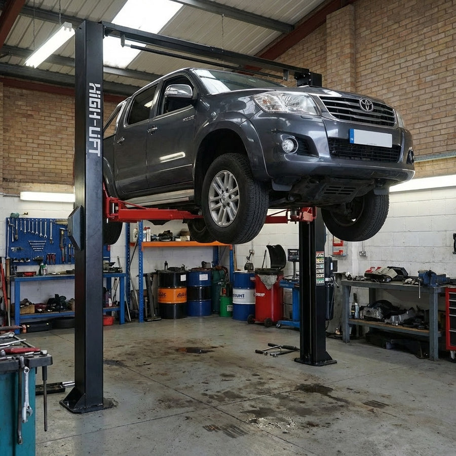 5Tonne YL-350 Clear Floor Car Hoist Extra Thick Columns, Single Point release 5000kg