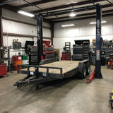 YL-350W 5 Tonne Extra Wide Clear Floor Car Hoist With 3 Stage Arms Single Point Release 3.4m Between Columns 5000kg