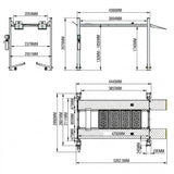 Highlift AYL4000 4 Post Car Storage Workshop Storage Hoist 4 tonne