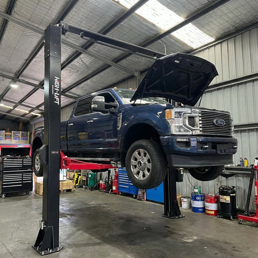 6.0 Tonne YL-650E Clear Floor Car Hoist Extra High Columns, Electric Lock Release 6000kg