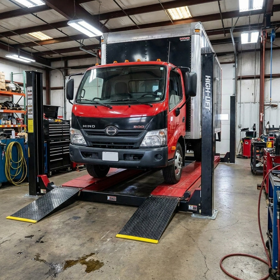 Highlift YL-8000 8 Tonne 4 Post Truck, Car Commercial Use with Wheel Alignment Slip Plates