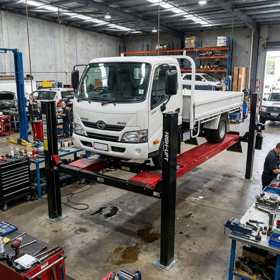 Highlift YL-8000 8 Tonne 4 Post Truck, Car Commercial Use with Wheel Alignment Slip Plates