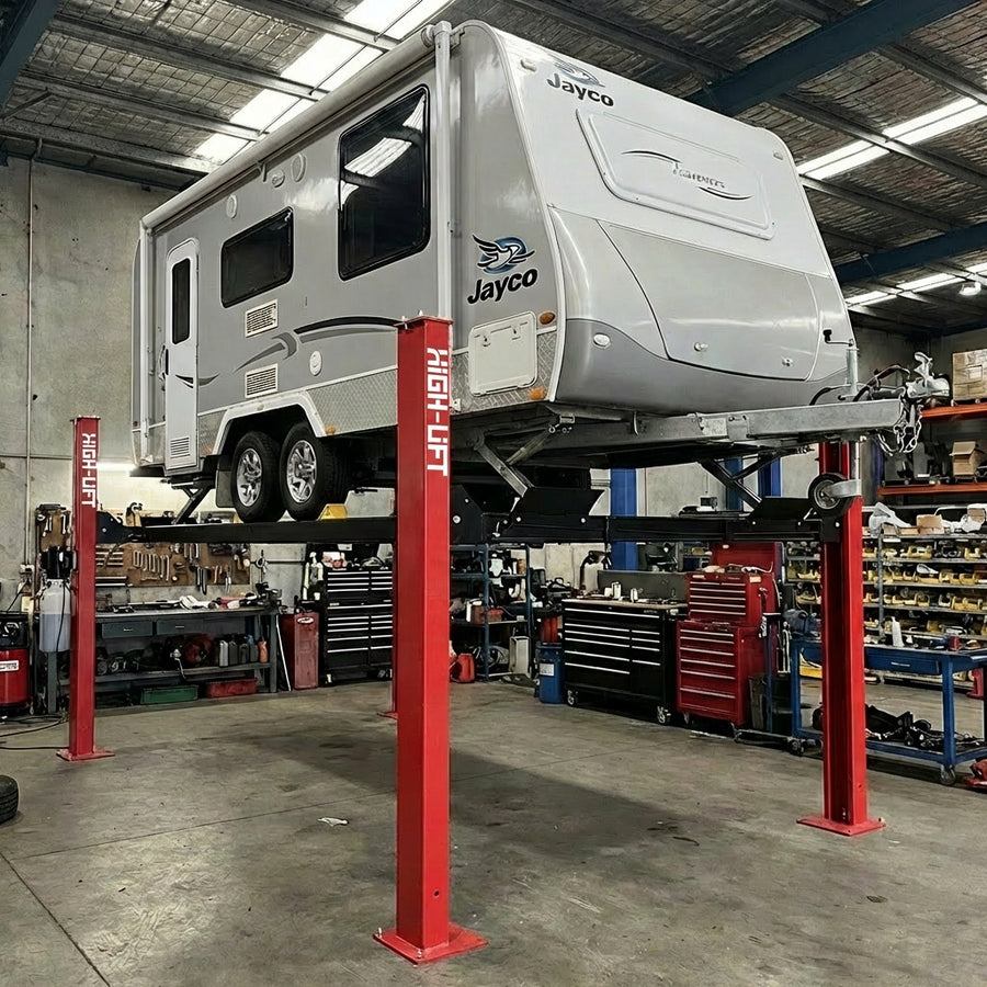 FYLPF-4500  4 Post Car Hoist 4.5 Tonne Extra High & Wide Model with caster kit