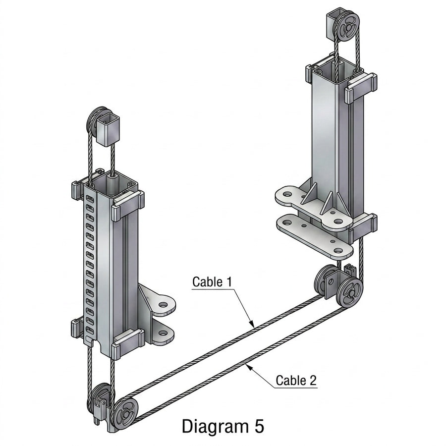 Balancing Synchronizing, Equalization Cables for 2 Post Car, Truck Hoists