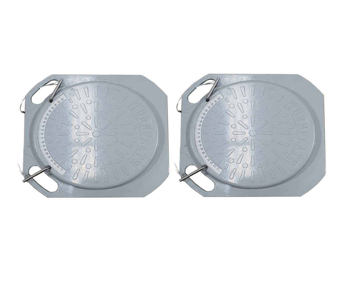 2PC Aluminum Wheel Alignment Turntable Pair 360° Rotating Turn Plate (inc GST)